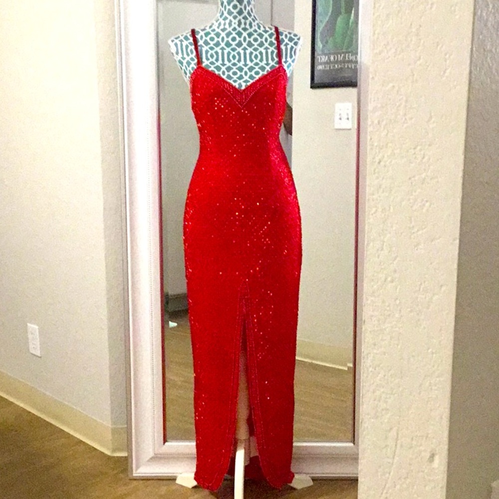 Beautiful ankle beaded gown